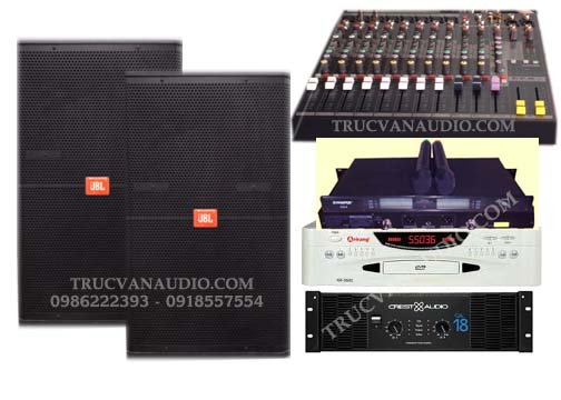 âm thanh karaoke bộ 2 loa jbl sân khấu